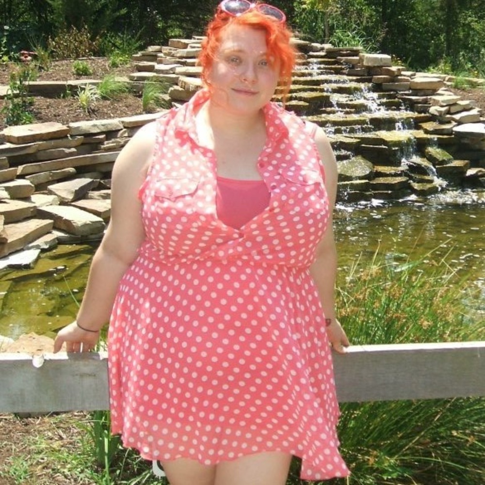 Adorable Polka Dot Pinup Shirt Dress